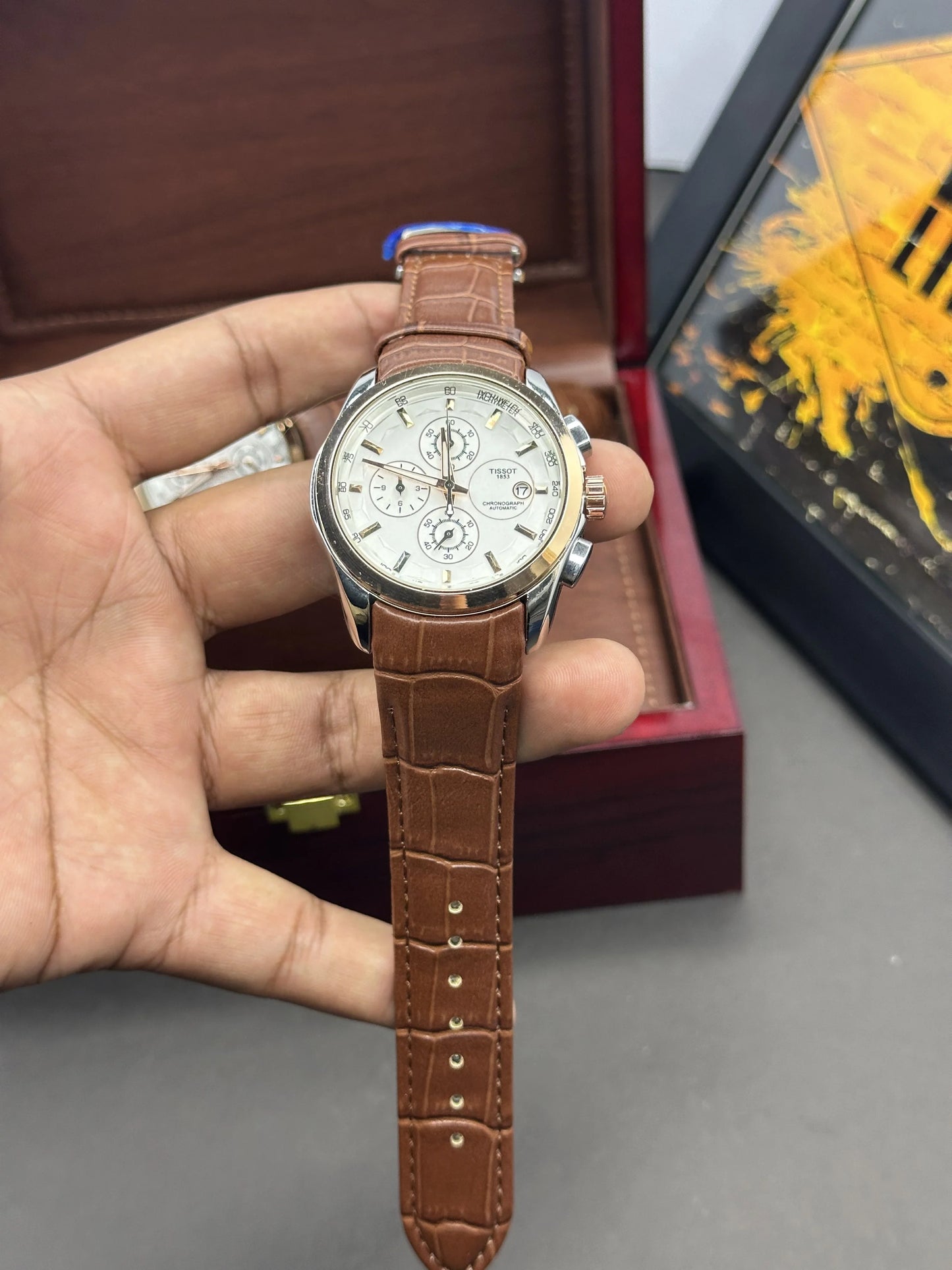 Luxury Chronograph Watch for Men | Business Edition - Brown Silver