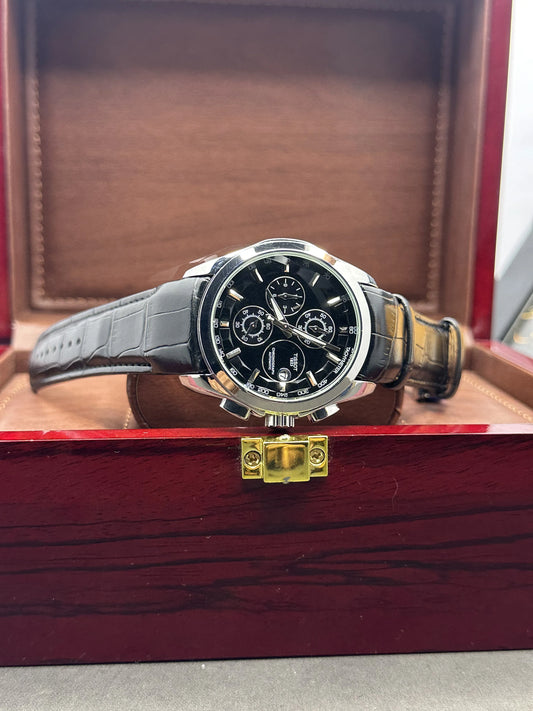 Luxury Chronograph Watch for Men | Business Edition - Black Silver