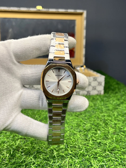 B.W Two Tone Chain Watch