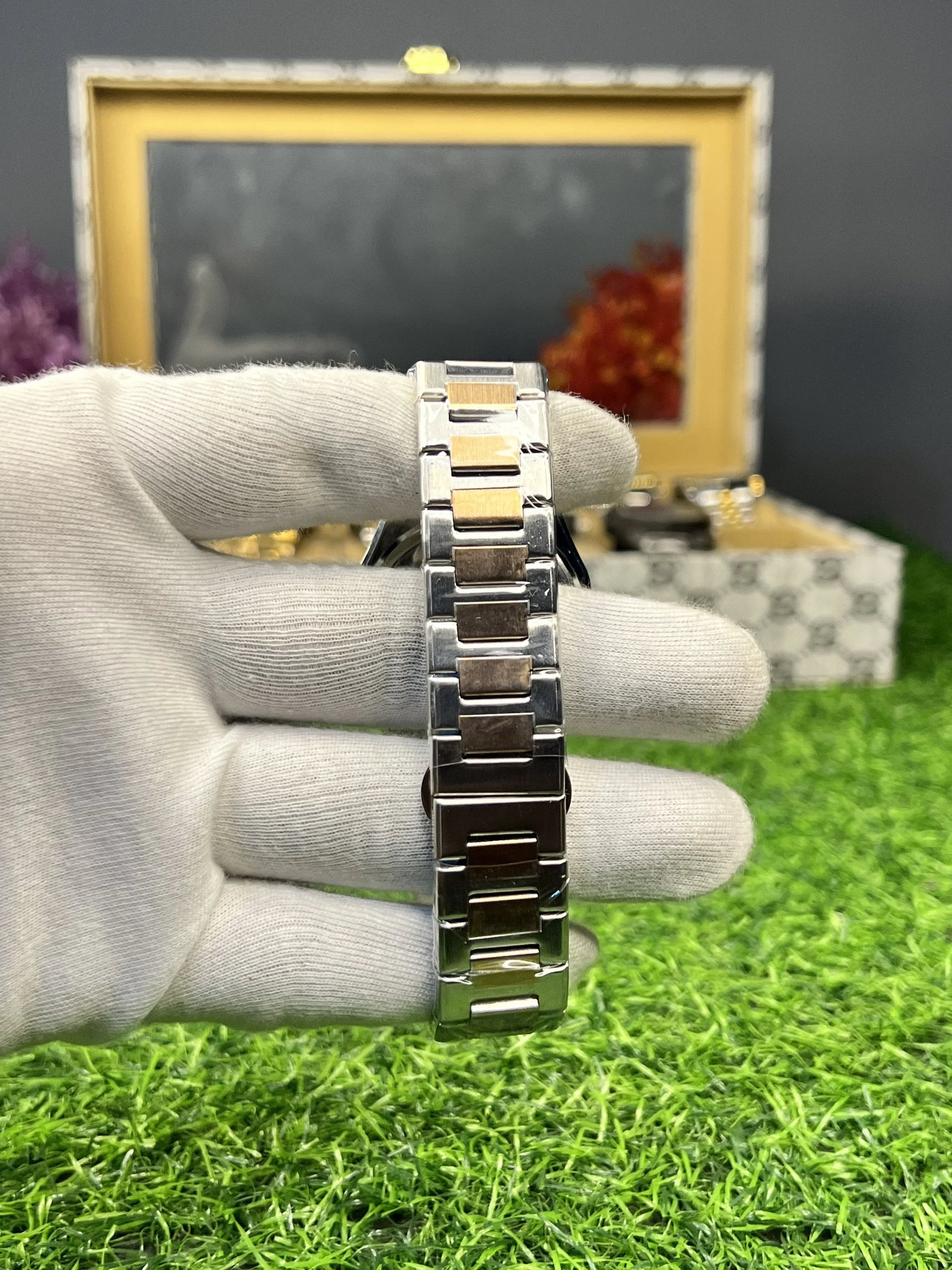 B.W Two Tone Chain Watch