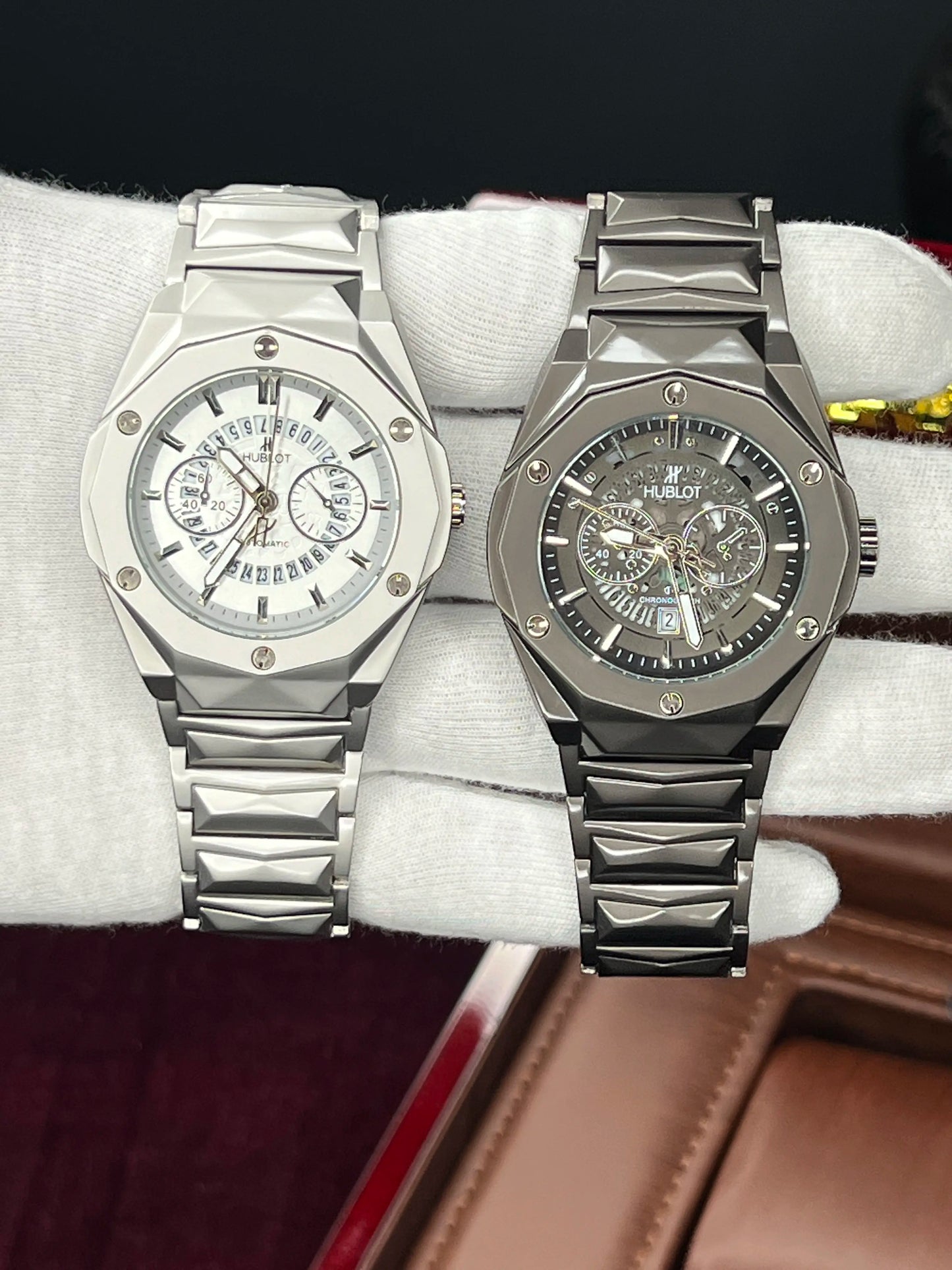 Premium Engraved Chain Wave Fusion Watch